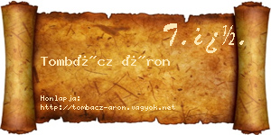 Tombácz Áron névjegykártya